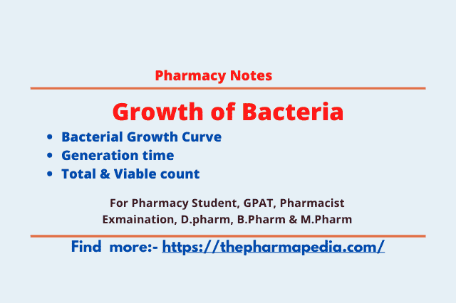 Bacterial Growth, Microbiology, Pharmacy Notes, Pharmapedia, The Pharmapedia