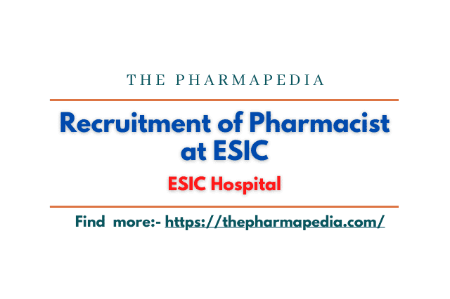 Pharmacist vacancy, Pharmapedia, ThePharmapedia