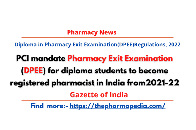 PCI, D Pharm EXIT Exam, The Pharmapedia