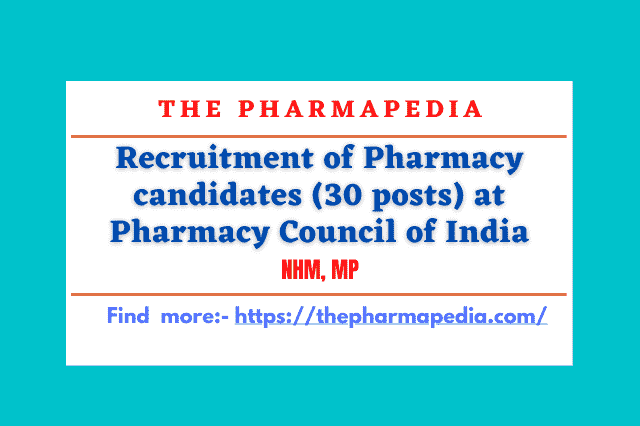 Pharmapedia, The Pharmapedia, PCI, Vacancies