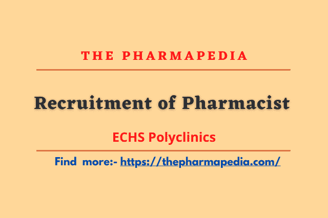 ECHS, Pharmacist