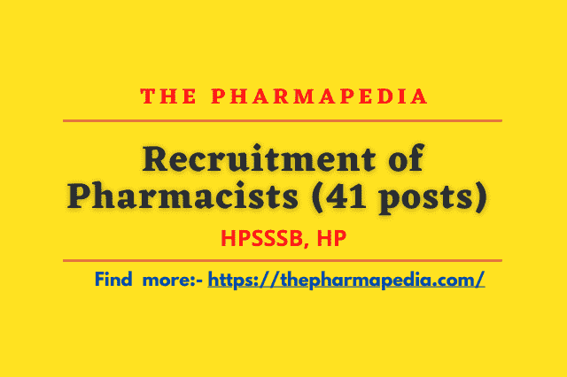 Pharmacist, hpssc, hpsssb,