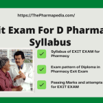 Exit Exam. Syllabus, D Pharamcy, D.pharma