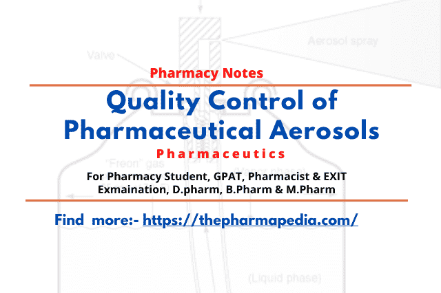 Quality Control, Pharmaceutical, Aerosols