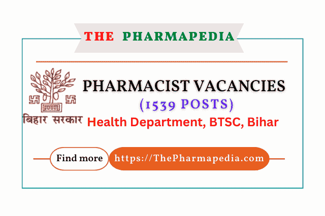 Pharmacist, Bihar, BTSC, BSSC,