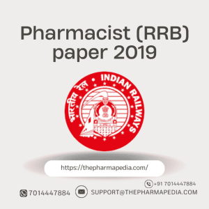 RRB, Pharmacist, Question, Paper, Pharmapedia, Railway